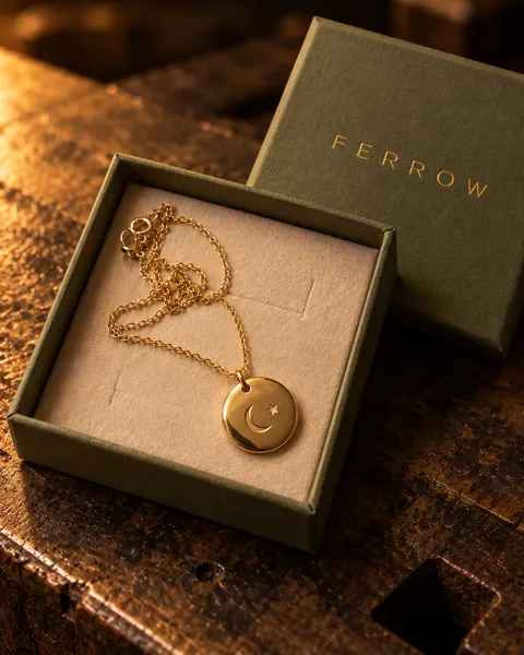 Idea B, the gift: the pendant in its open box